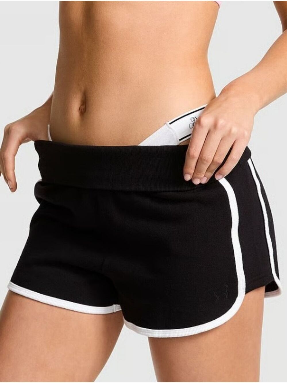 VS PINK Campus Fleece Foldover Shorts Sz XL NWT